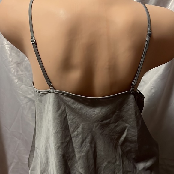 Victoria secret 2 piece pj set silk satin green grey lace sexy y2k vintage tank - Picture 9 of 10